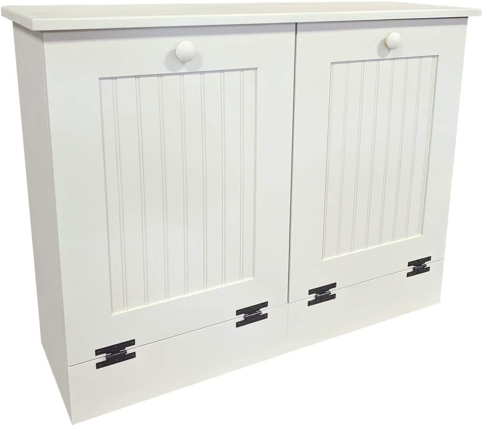 Sawdust City Double Tilt Out Wooden Trash Cabinet (Old Sage)