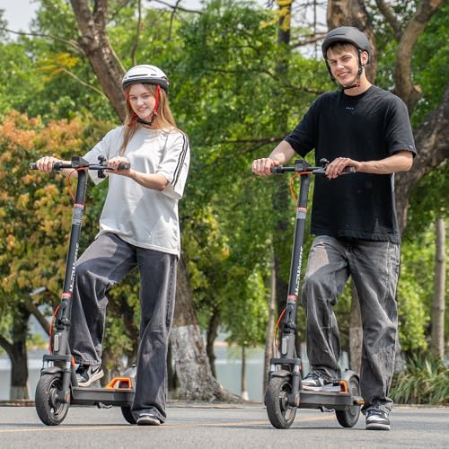 MEGAWHEELS Electric Scooter for Adults, 14/19/28 Miles Long Range,15.5/20 Mph Top Speed, Front Dual Supsension Electric Scooter with Cruise Control