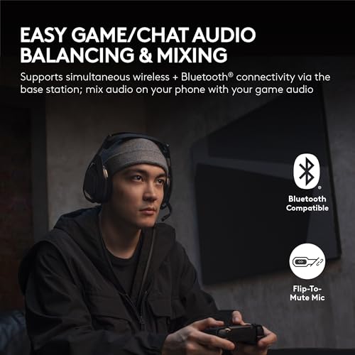 Logitech G Astro A50 Omni-Platform Wireless Gaming Headset + Base Station for PS5, Xbox, PC: PLAYSYNC Audio Switcher,