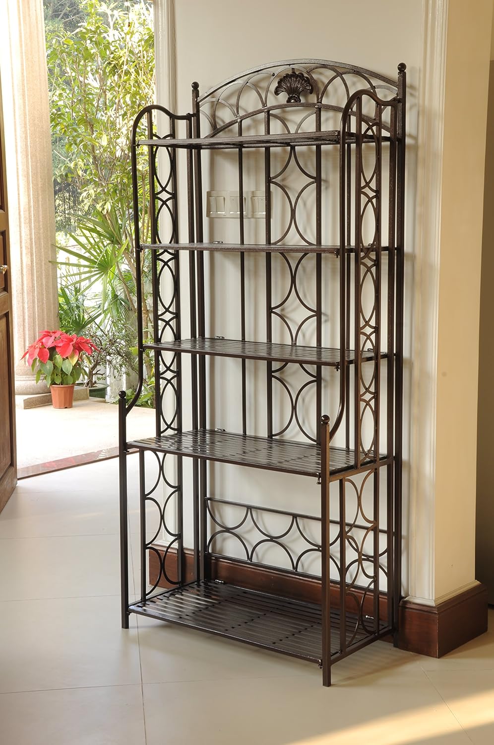 International Caravan 5-Tier Iron Indoor/Outdoor Bakers Rack