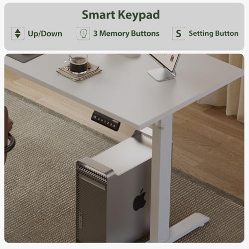Agilestic L Shaped Electric Standing Desk with 2 Drawers, 63 Inch Ergonomic Adjustable Height Desk with Storage