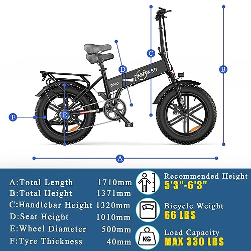 IDOTATA Electric Bicycle for Adults,1000W Motor, 48V 20AH Removable Battery, 31MPH, 31Miles Range, 7-Speed, 20" x4.0 Fat Tire Electric Folding ebike