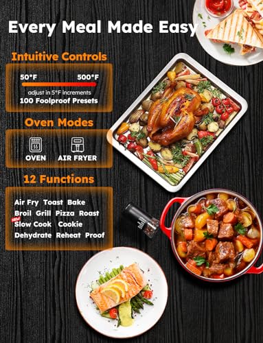 Nuwave Bravo XL Pro Air Fryer Toaster Oven, Improved 100% Super Convection, Quicker & Crispier Results, 100 Presets, Multi-Layer Even Cooking