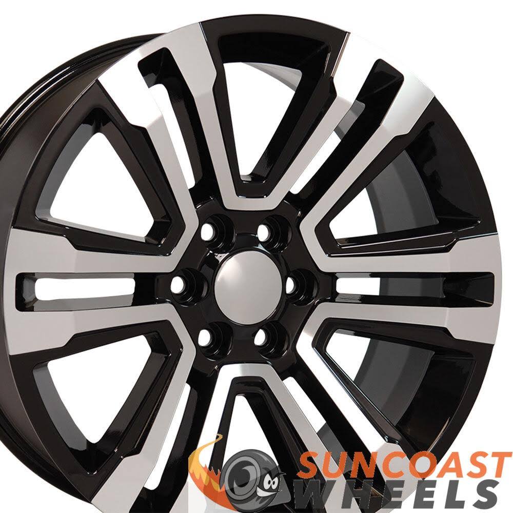 OE Wheels 18x9.5 Wheel Fit Corvette, Camaro - C5 Style DD Black Rim with Machined Face