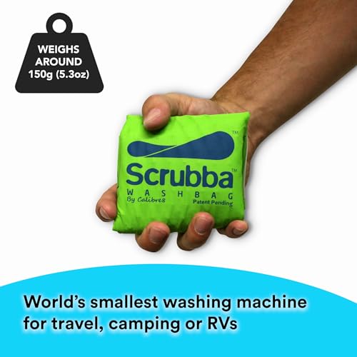 Scrubba Wash Bag Portable Washing Machine - Lightweight Manual Washing Machine for Travel, Camping, Laundry, Baby Clothes - Travel Essentials, Gift