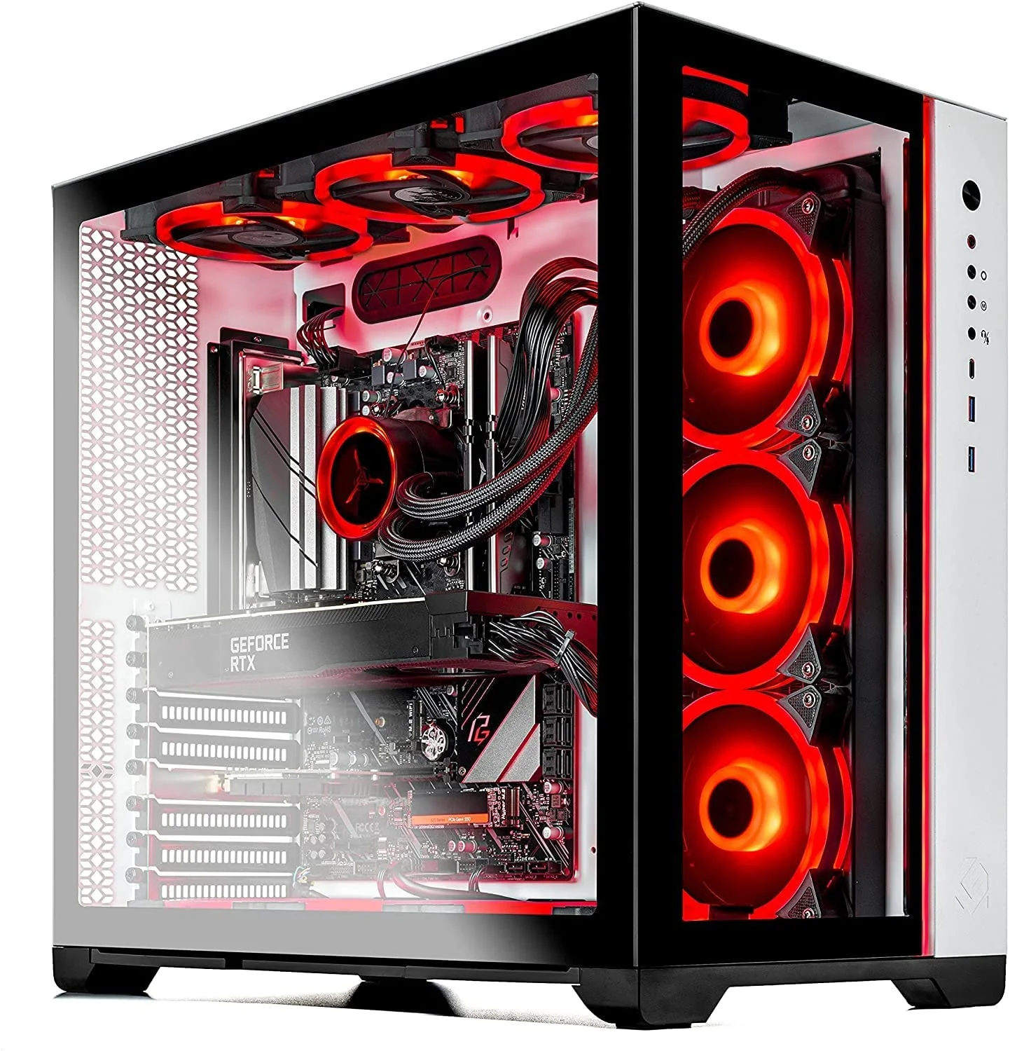 Skytech Prism II Gaming Computer PC Desktop - AMD Ryzen 7 5800X 8-Core 3.8GHz, RTX 3080 Ti 12G GDDR6X, 1TB NVMe Gen4 SSD, 16GB DDR4 3200, RGB Fans