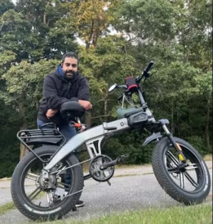 Electric Bike for Adults,1500W Peak Motor,60Miles 28/30MPH,20" Fat Tire All-Terrain Foldable Ebike