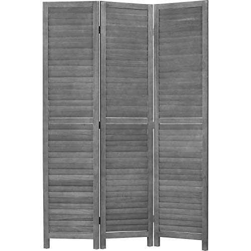 Room Divider 6 Panel Wood Privacy Screen Folding Partition Wall Room Dividers Freestanding White 5.57 FT Tall Divider for Room Separation