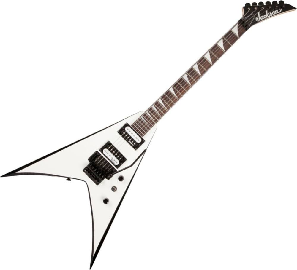 Jackson JS32 King V Electric Guitar White with Black Bevel