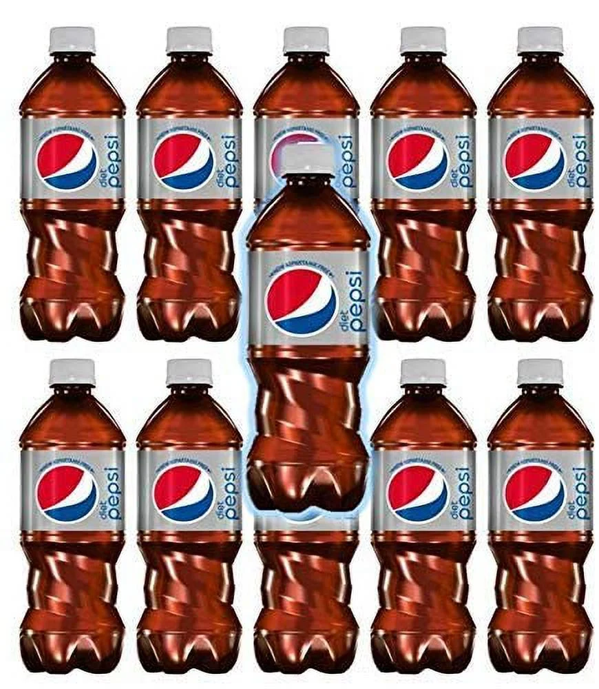 Diet Pepsi Soda 20Oz Bottles (Pack Of 16)