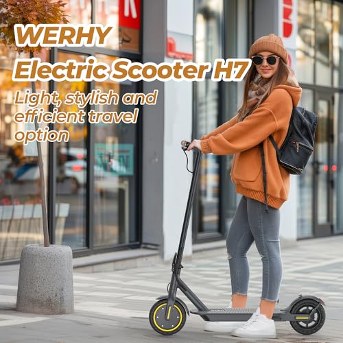 WERHY Electric Scooter, 8.5"/10"/14" Tire, Powerful 350/500W Motor, Top Speed 19/22 MPH, 21-28Miles Max Range