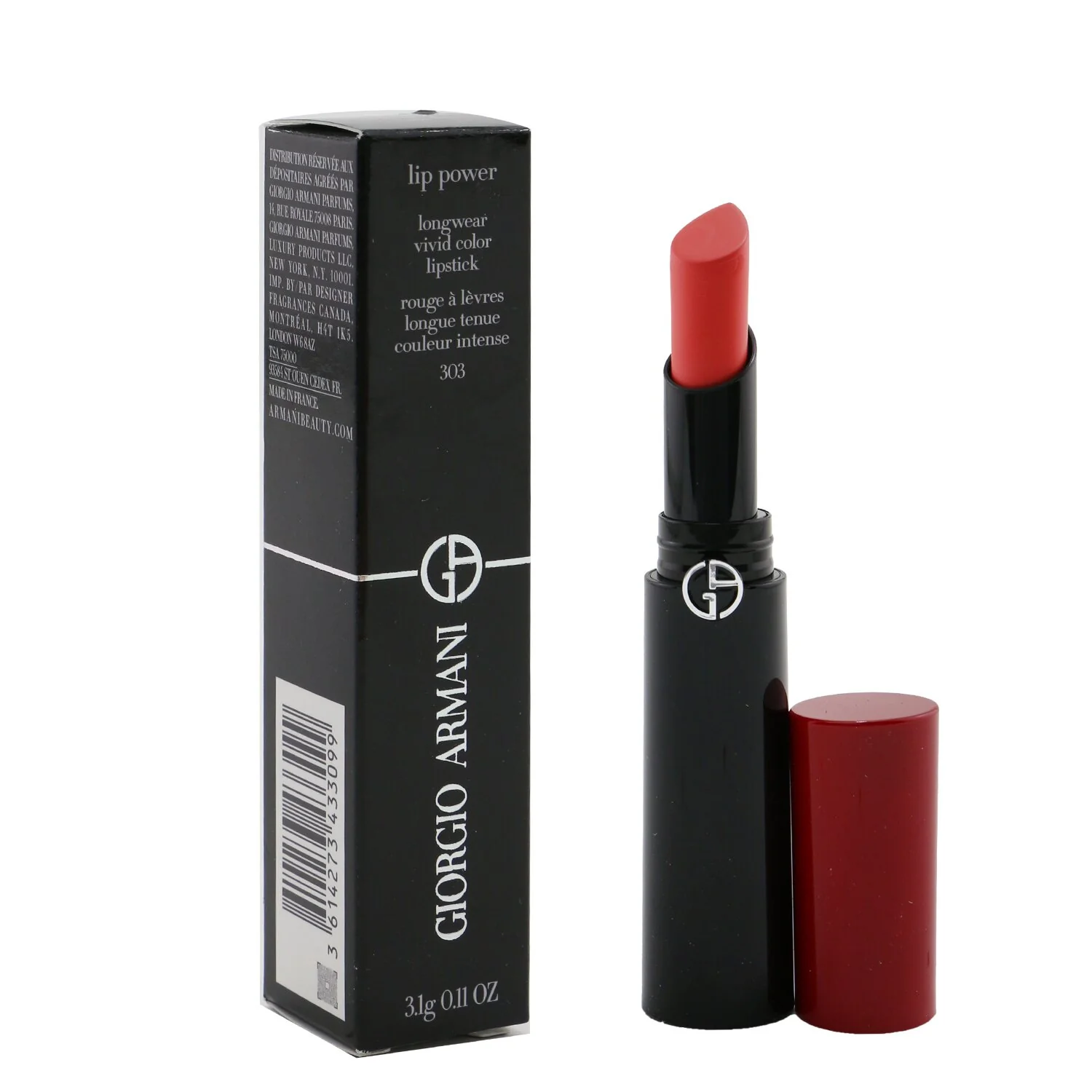 Giorgio Armani Lip Power Longwear Vivid Color Lipstick - # 404 Tempting  3.1g/0.11oz