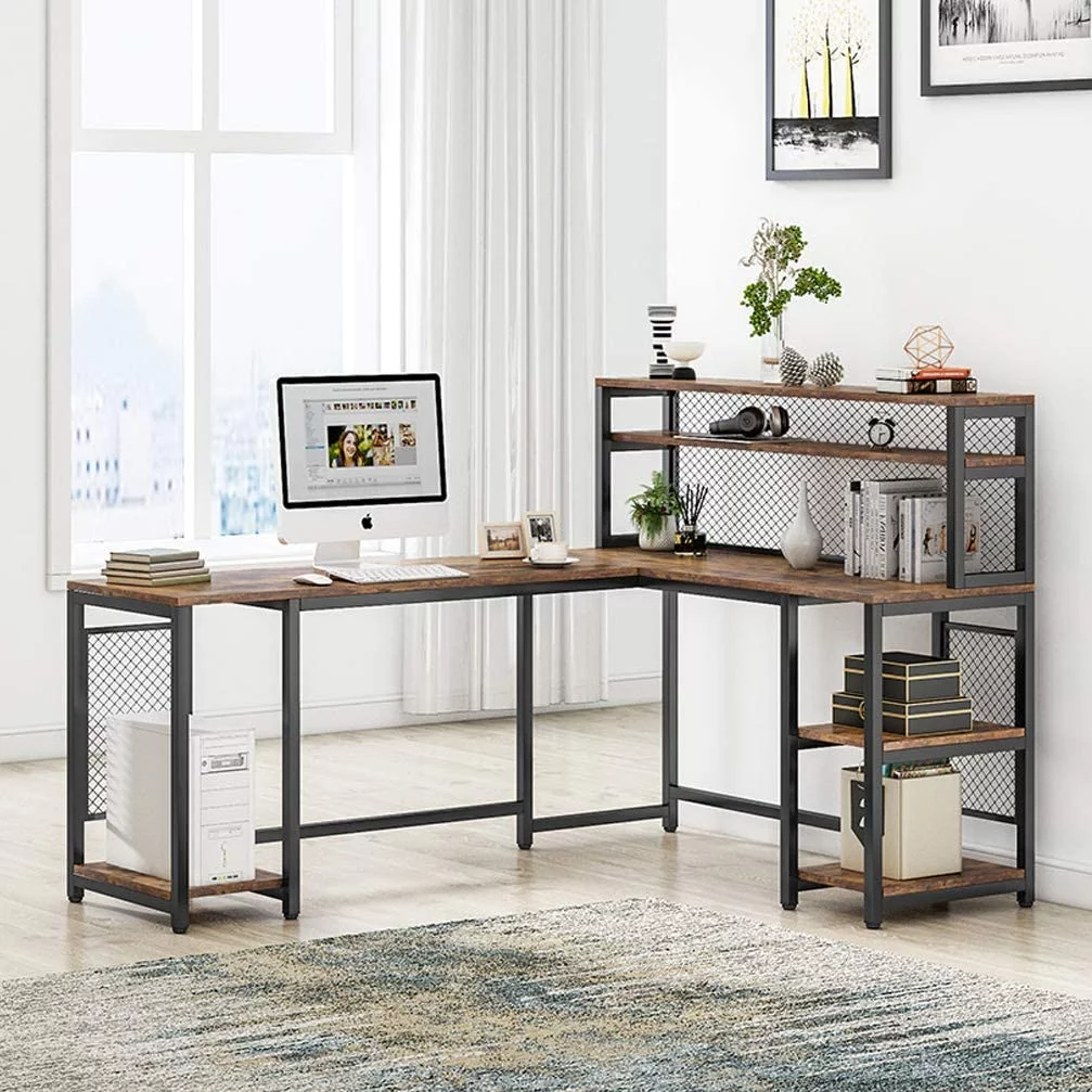 Tribesigns 67" Large Computer Desk with Hutch