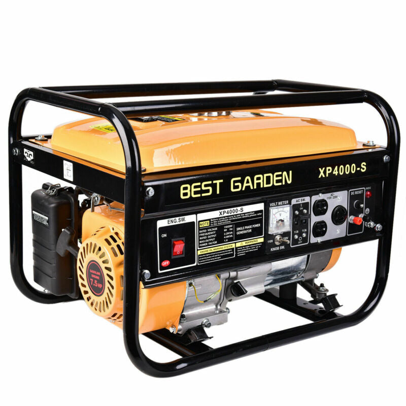 BEST GARDEN Portable 4000W 7.5HP120V Emergency Gas Generator Engine Recoil Start