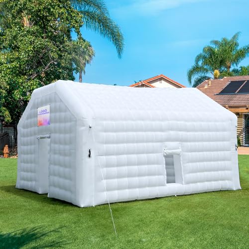 Large Black Inflatable Nightclub 20X16.5X12Ft Disco Cube Gazebo Event House with Logo Area Portable Inflatable Party Tent for Birthday, School Events