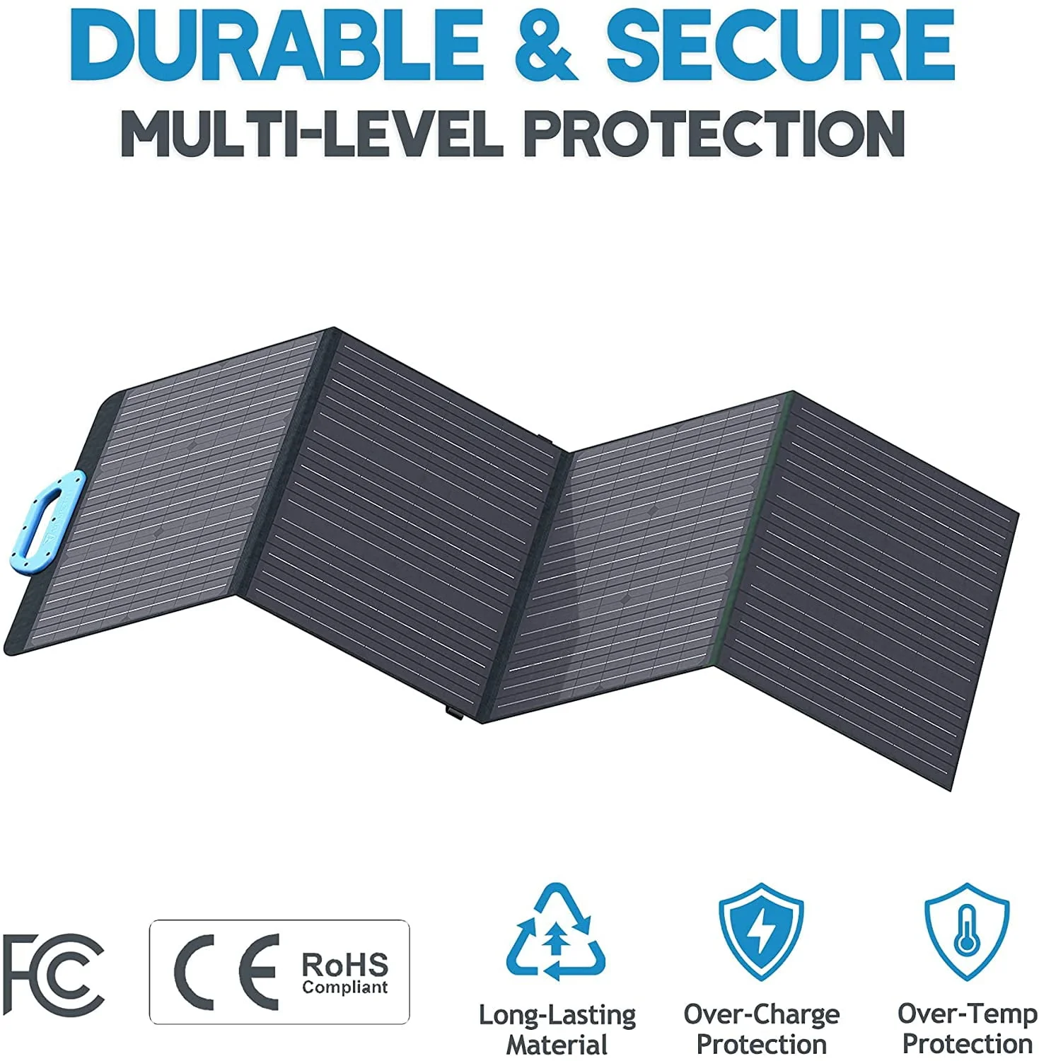Bluetti Solar Panel 120W Foldable Portable Solar Power Supply,PV120 for AC200P/AC200MAX/EB70/EB55 Solar Generators,W/adjustable Kickstand