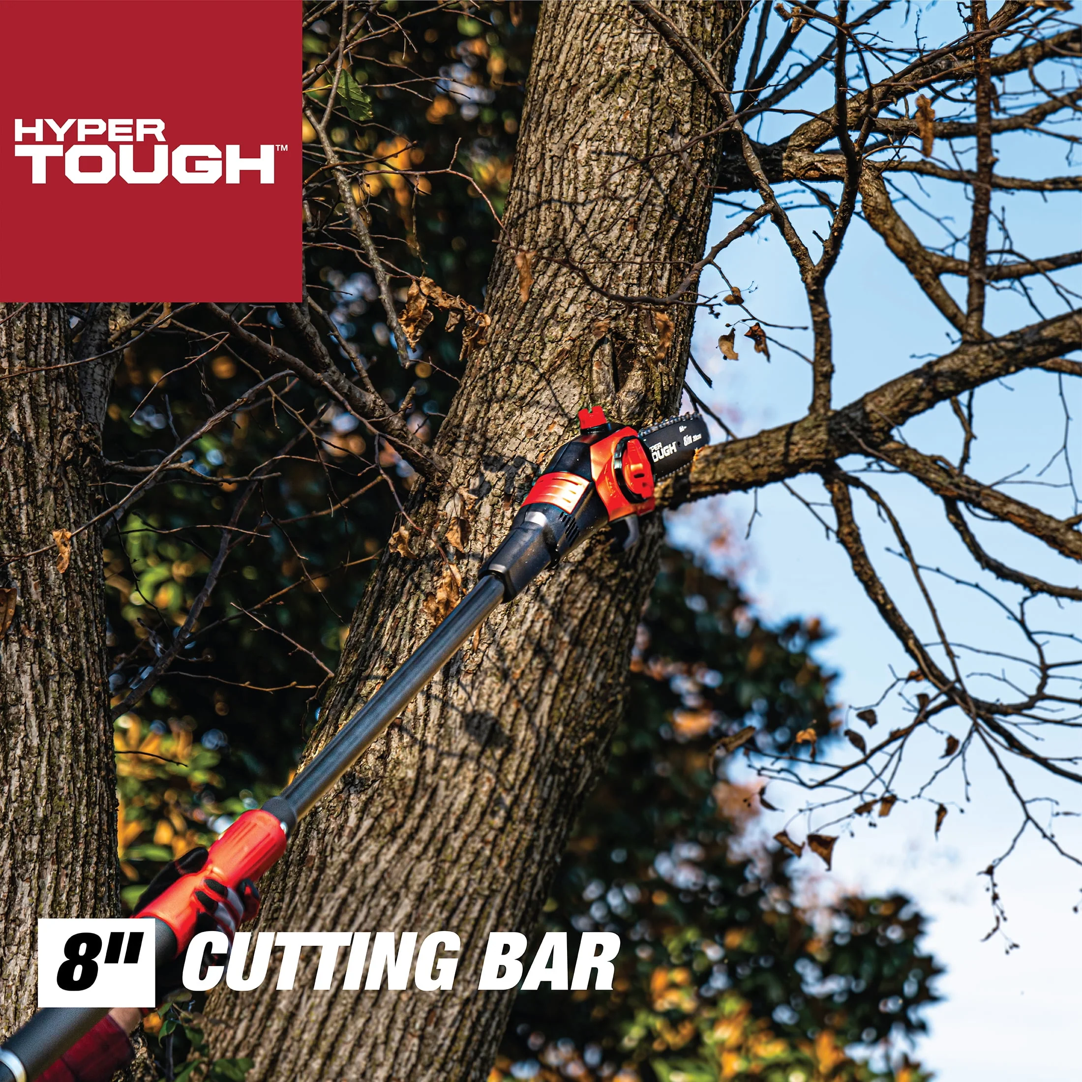 Hyper Tough 20V Max 2.0Ah Battery Powered Cordless 8 Pole Saw, HT21-401-003-08