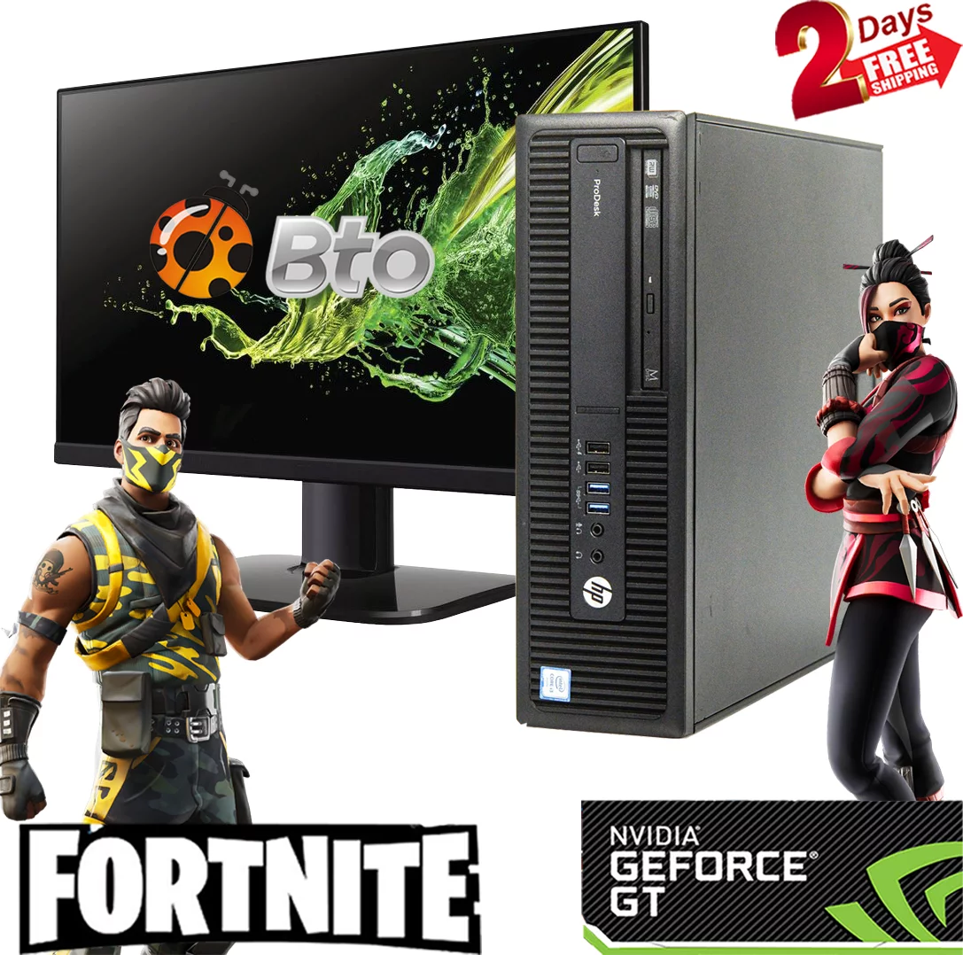 Restored Gaming HP 600 G2 Desktop SFF Computer PC Intel G4400 3.3GHz Processor 16GB Ram 500GB HDD 20 inch LCD, Bto AMD Radeon RX 550 DDR5