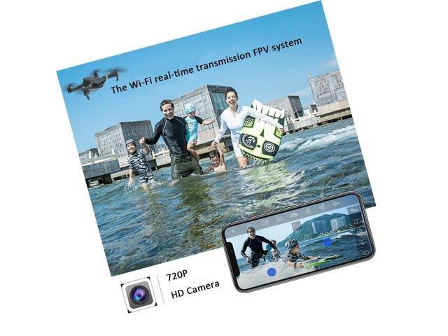 Quadcopter Drone with Camera Live Video, Eachine E58 WiFi FPV Quadcopter with...