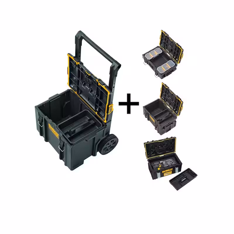 TOUGHSYSTEM 2.0 Small Tool Box, Medium Tool Box, Mobile Tool Box and Mechanics Tool Set (226 Piece) with Tool Box