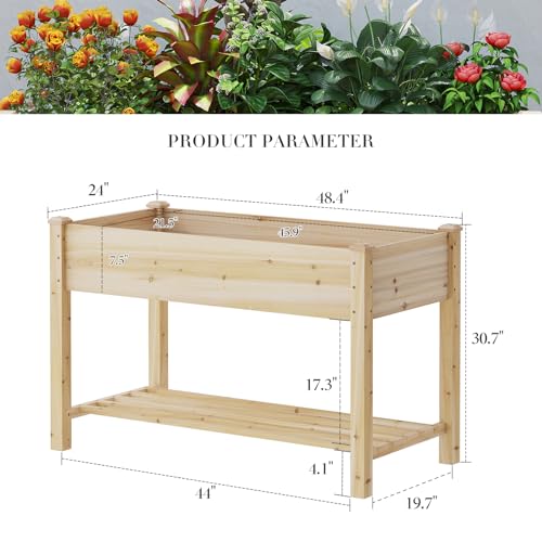 Wooden Raised Garden Bed ，Planter Box with Legs, Wooden Planter -Grow Herbs and Vegetables Outdoors &ndash; Naturally Rot-Resistant