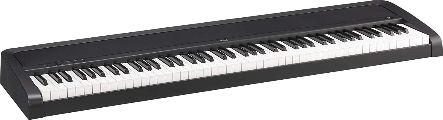 Korg B2 88-Key Digital Piano, Black Bundle with Bench, Stand and H&A Studio Headphones