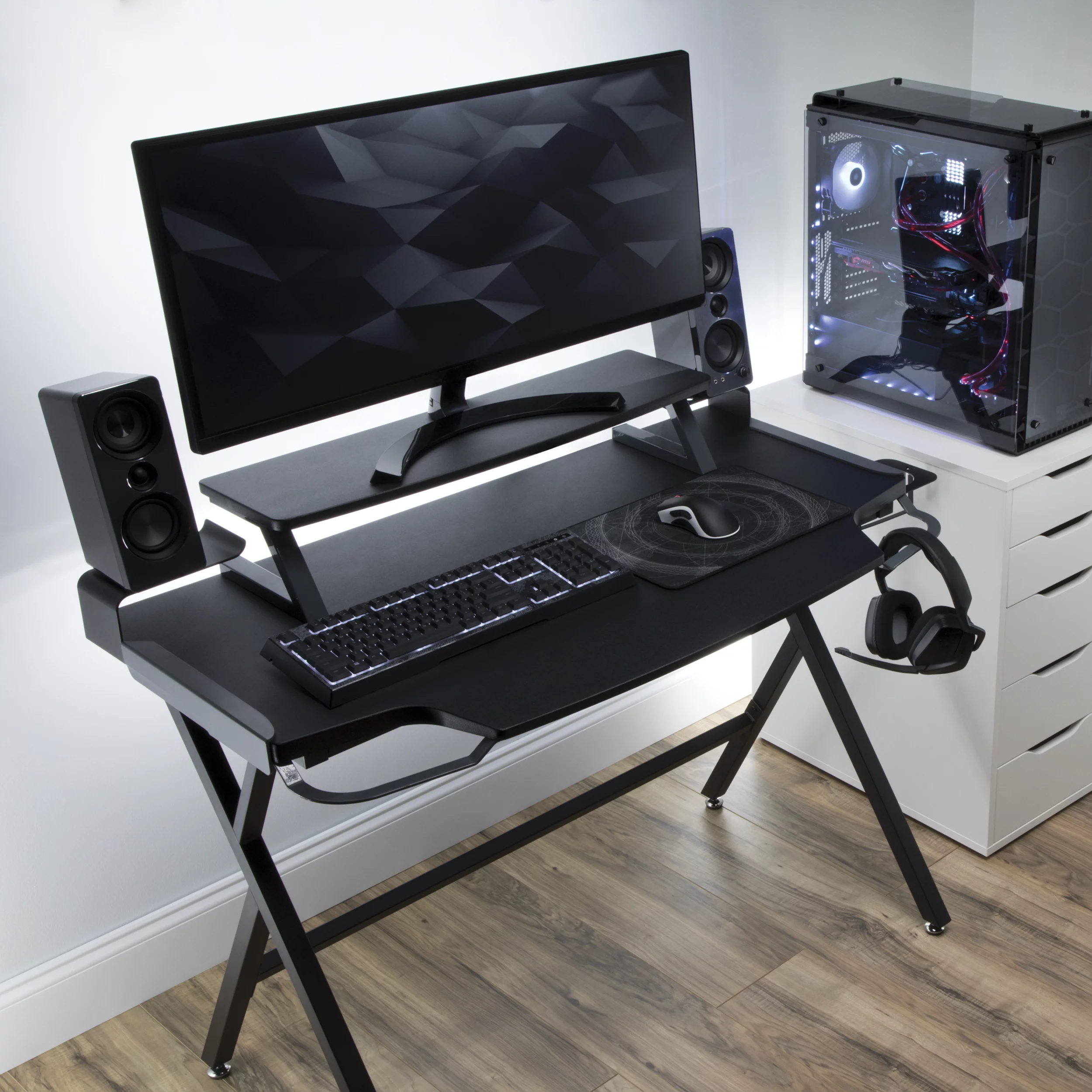 RESPAWN 1000 Gaming Computer Desk, in Gray (RSP-1000-GRY)