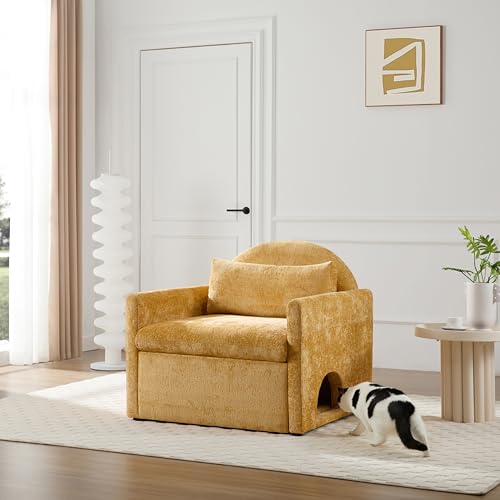 360 Swivel Accent Barrel Chair with Storage Ottoman & Headrest