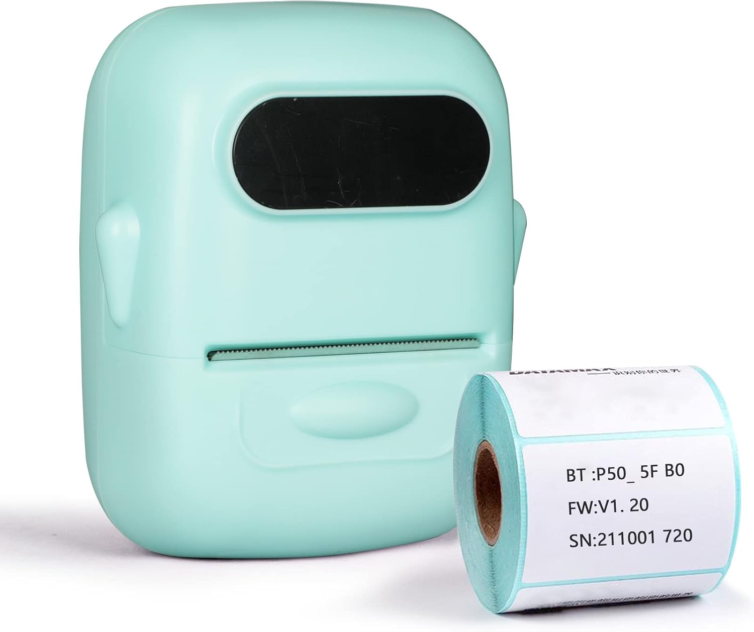 P50 Label Printer Portable Mini Label Maker Machine Bluetooth Thermal Label Maker Compatible with Android & iOS System Apply to Labeling Office Cable