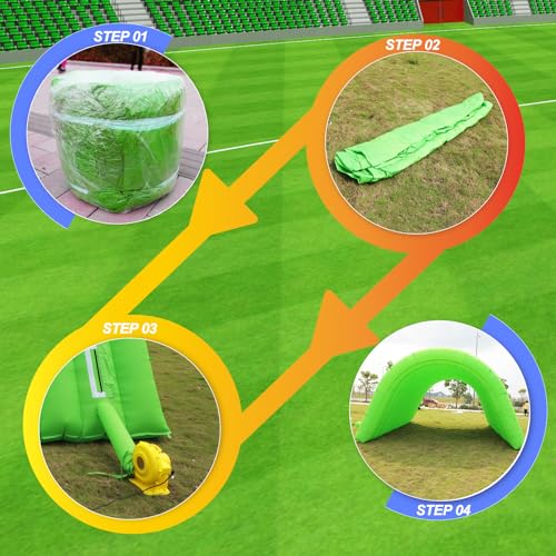Inflatable Tunnel Sports Tunnel Entrance with Blower Football Tunnel Tent Entryway for Business Advertise Party Exhibition Promotion Street,Shop