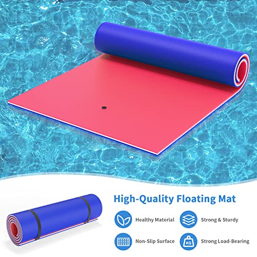 Oversized Lily Pad Floating Mat, 3 Layer 7'/9'/12'/18' Floating Water Mat,Ocean, Beach, River, Pool, Floating Mat for Water Recreation and Relaxing