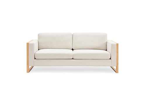 Christopher Knight Home Bricez 79" Sofa Couch, Cozy Upholstered 3-Seater Sofa, Oversized Loveseat, Comfy Fabric Couches for Living Room and Office