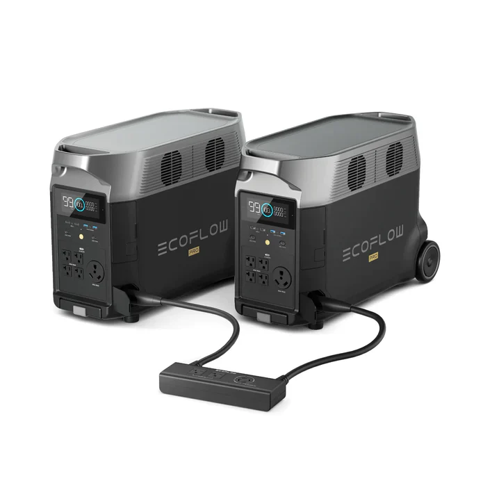 EcoFlow Package - 2 x DELTA Pro Portable Power Station (3600Wh) and Double Voltage Hub