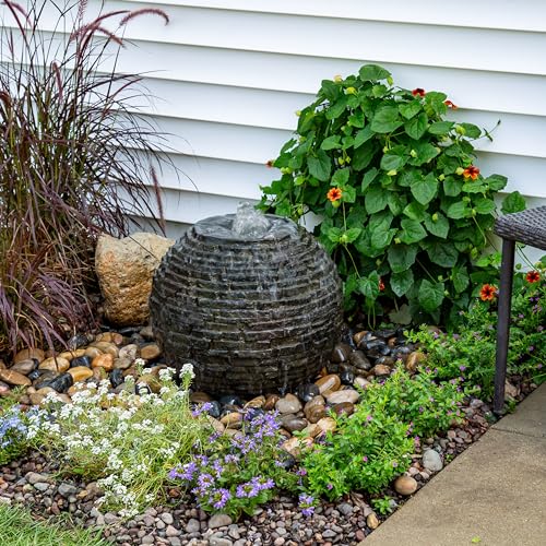 Aquascape 78290 Medium Stacked Sphere Water Fountain Kit, Slate Gray, Landscape Kit