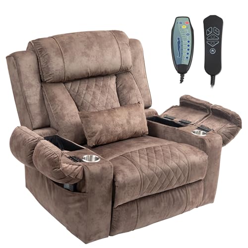 Power Lift Chair Lay Flat Recliner Infinite Position Electric Dual Motor Stand Up Lift Chair with Massage and Heat for Adults