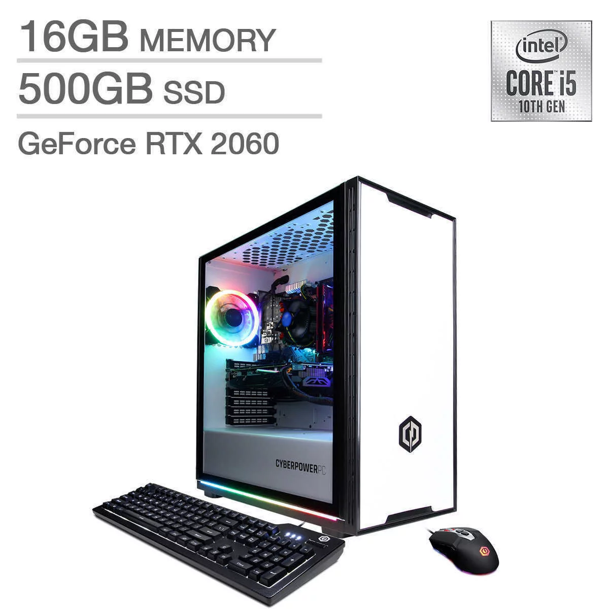 CyberPowerPC Xtreme Gaming Desktop - 10th Gen Intel Core i5-10400F - GeForce RTX 2060