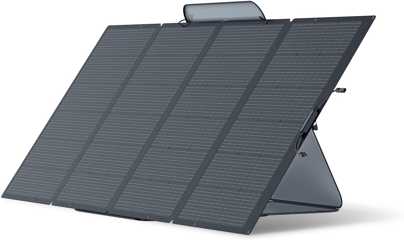 EF ECOFLOW 60W Foldable Solar Panel for Power Station, Portable Solar Charger with Adjustable Kickstand