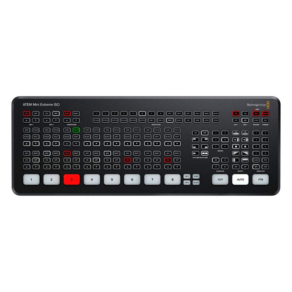 Blackmagic Design ATEM Mini Extreme ISO Bundle with HDMI Cable with Ethernet & 10-Pack Straps