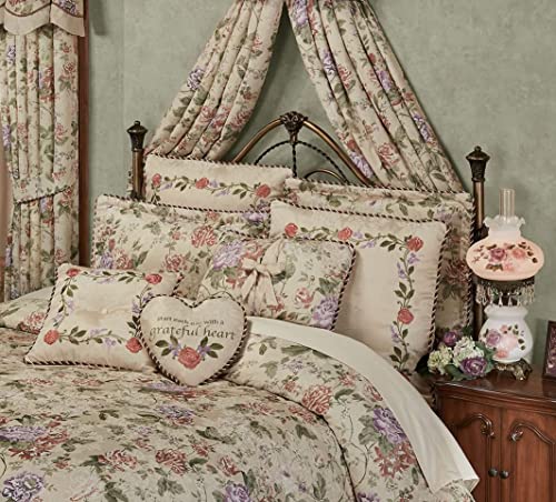 Touch of Class Abigail Hurricane Style Parlor Table Lamp - Antique Victorian Aesthetic - Painted by Hand - Floral Designs