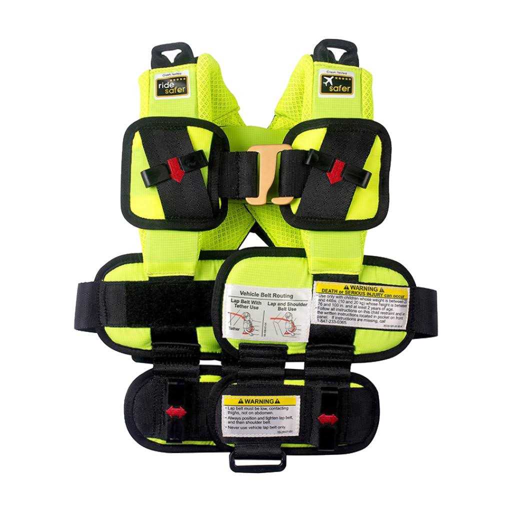 RideSafer Ride Safer Travel Vest with Zipped Backpack-Wearable, Lightweight, Compact, and Portable Car Seat. Perfect for Everyday use or Rideshare