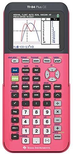 Texas Instruments Ti-84 Plus CE Graphing Calculator, Count on Coral