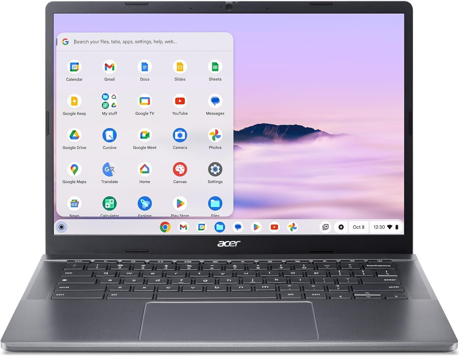 acer Chromebook Plus 514 Laptop | 14" WUXGA 1920 x 1200 IPS Touchscreen Display | AMD Ryzen 3 7320C | 8GB LPDDR5X | 256GB SSD | Wi-Fi 6E | FHD Facial