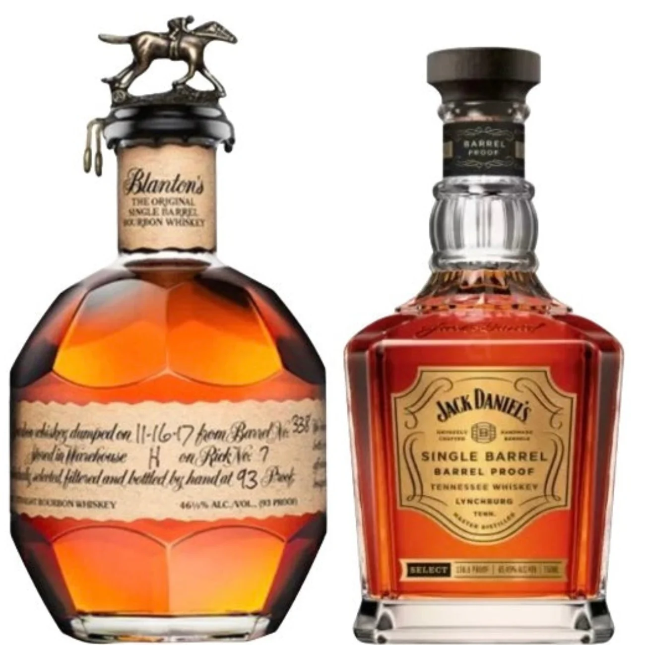 Blanton’s Original Single Barrel and Jack Daniel’s Single Barrel Bourbon Duo Set 2 x 750ml - Nestor Liquor