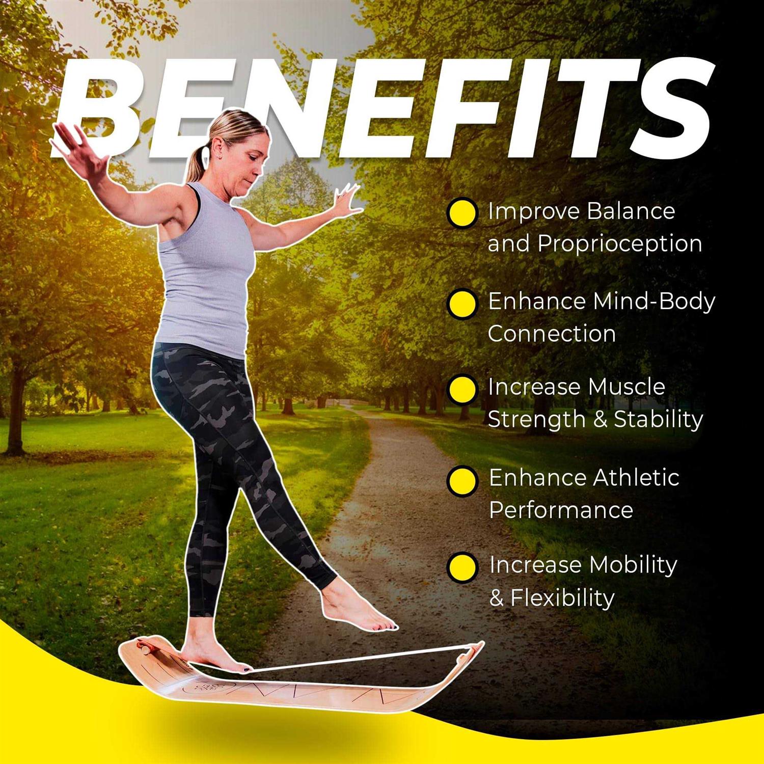 Gibbon GiBoard Balance Board for Adults &amp; Kids Slackline Workout Equipment Home Gym Training - Sports Supplies Online Store