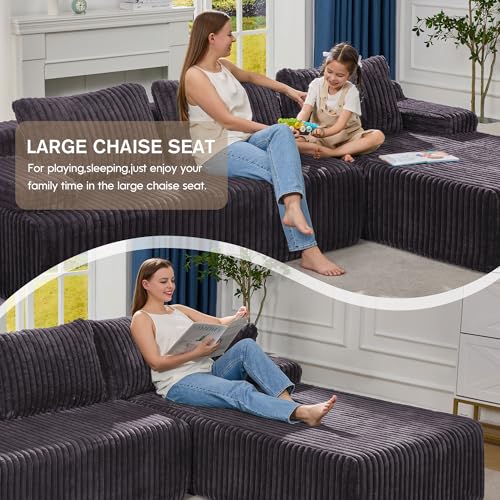 Modular Sectional Sofa Couches L-Shape Couch 3 Seat Modular Sofa Memory Foam Sectional Couches for Living Room