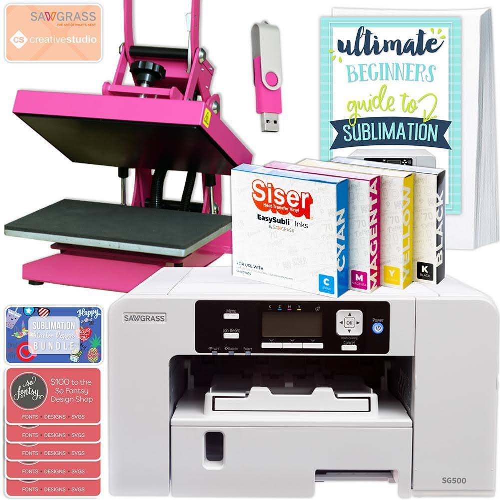 Sawgrass Virtuoso SG500 Sublimation Printer u0026 Heat Press Bundle