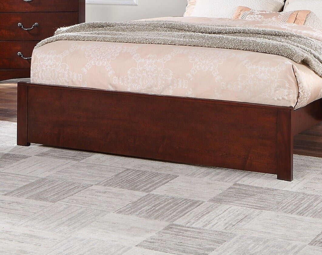 Brown Finish Chic Design 3pc Eastern King Size Bed Set Bedroom Furniture 2x Nightstands Wooden Headboard Footboard