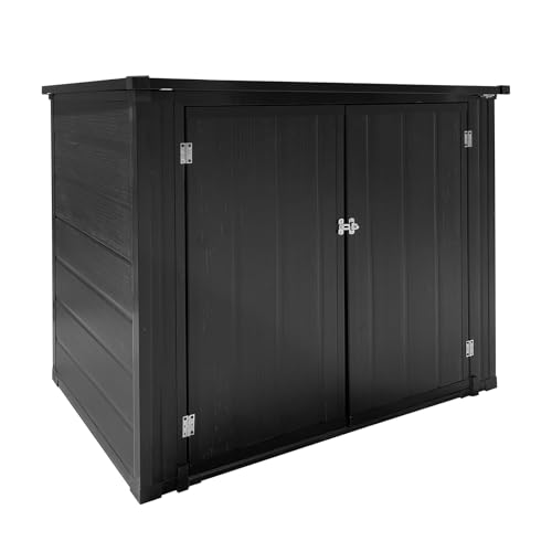 VINGLI Outdoor Storage Shed, Resin Storage Cabinet with Lockable Design, Weatherproof Tool Shed with HDPE Material, Resin Deck Box for Garden Tools