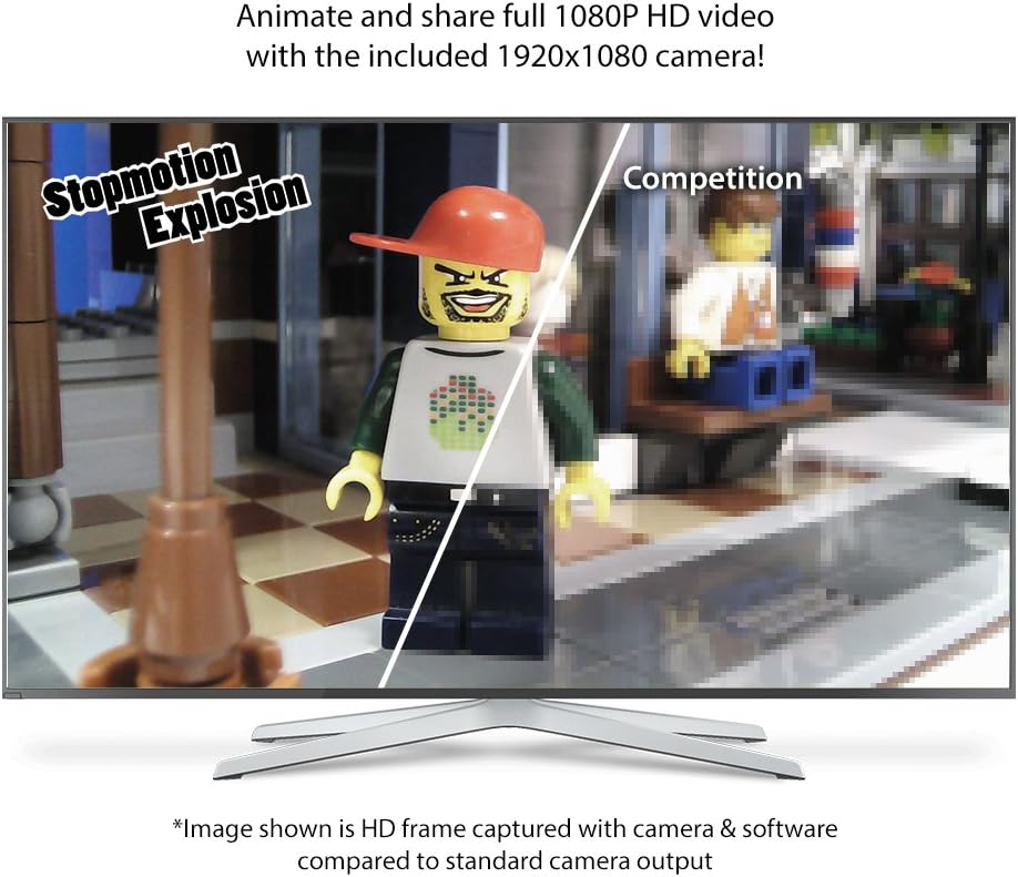Stopmotion Explosion: Complete HD Stop Motion Animation Kit | Stop Motion Animation Software with Full HD 1080P Camera