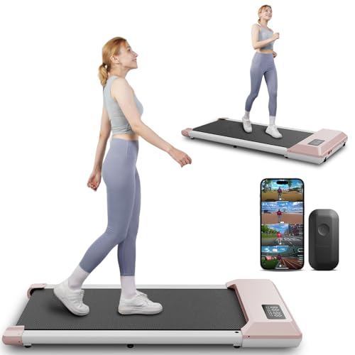 2024 Upgrade Walking Pad, Under Desk Treadmill for Home, Portable Mini Treadmill, No-Assembly Treadmills, App/Remote Control, Led Display